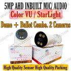 Oem 5MP AHD Inbuilt Audio/Mic  Color Night Vision-StarLight- WarmLight-Color VU CCTV Camera. {Dome + Bullet Combo} 2 Cameras .  *2 Year Warranty *